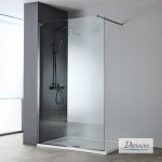 Διαχωριστικό ντουζιέρας Devon IWIS Walk-In 70x220cm Black Brushed PVD με κρύσταλλο ασφαλείας 8mm