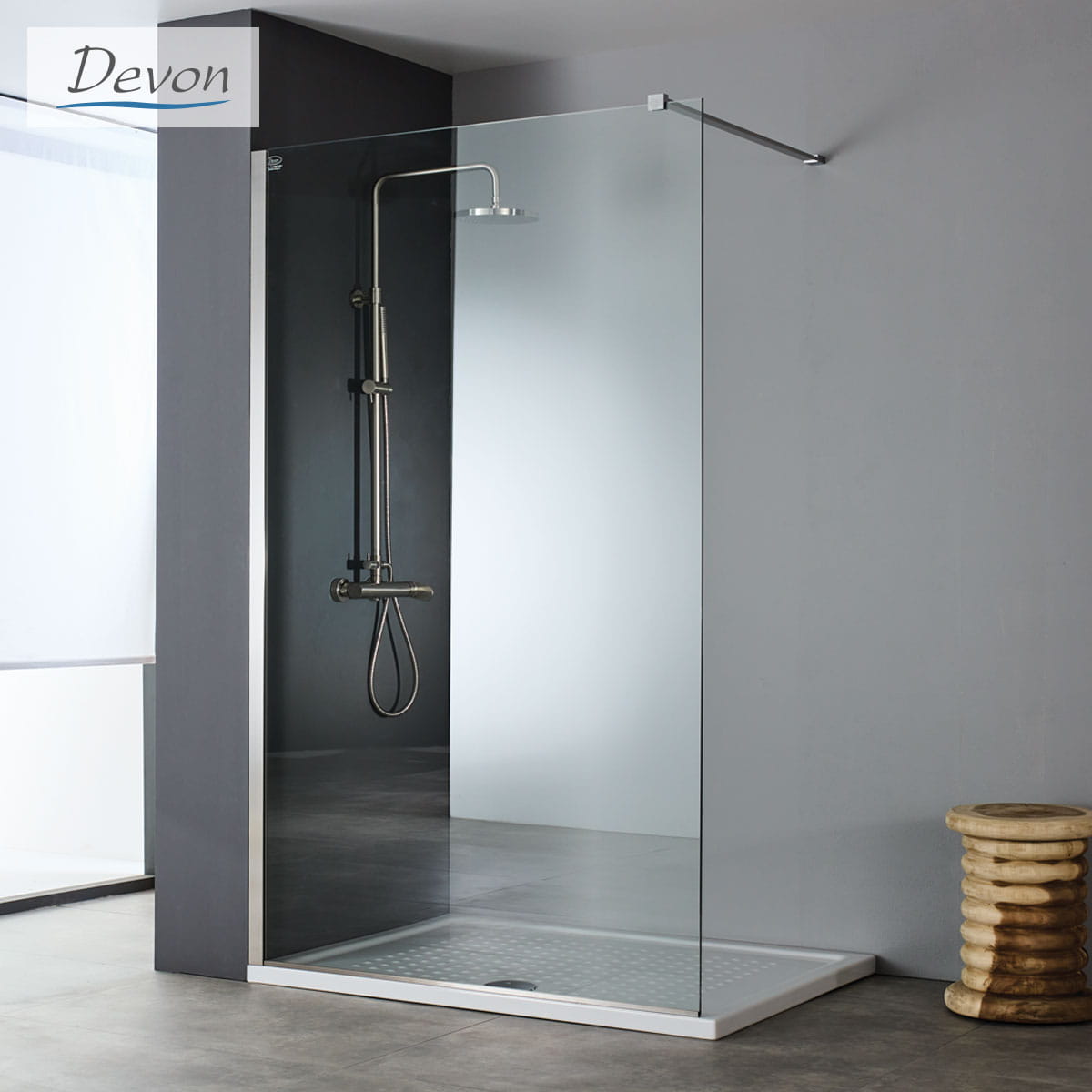 Διαχωριστικό ντουζιέρας Devon IWIS Walk-in 70×220cm Inox Brushed Διαχωριστικό ντουζιέρας Devon IWIS Walk-in 70×220cm Inox Brushed - Image 1