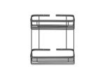 Διπλή Παραλληλόγραμμη Θήκη Sanco Graphite dark 004-122