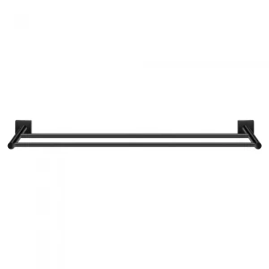 Διπλή Πετσετοθήκη Sanco Twist 60cm Black mat 14005-M116
