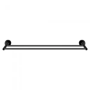 Διπλή Πετσετοθήκη Sanco Twist 60cm Black mat 14305-M116