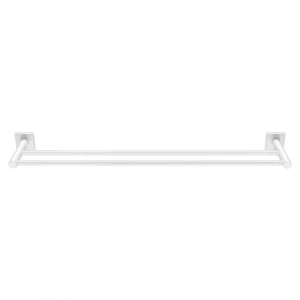 Διπλή Πετσετοθήκη Sanco Twist 60cm White mat 14005-M101