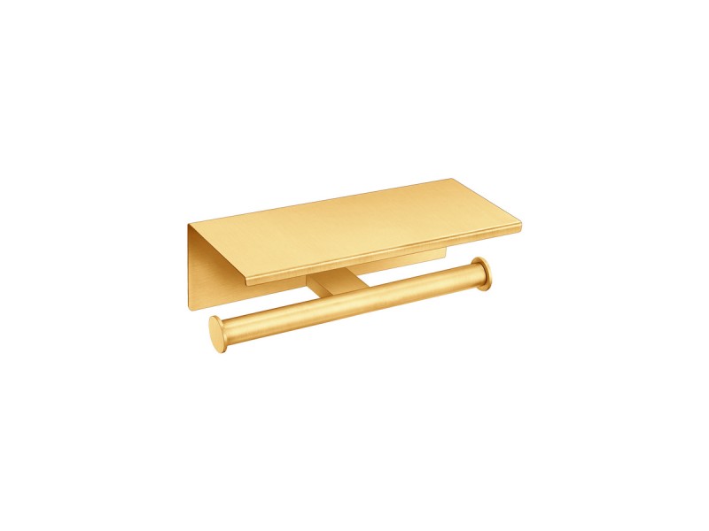 Διπλή Χαρτοθήκη με Καπάκι Sanco Academia Golden brass brushed 21827-PVD-02BR