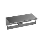 Διπλή Χαρτοθήκη με Καπάκι Sanco Monogramm Gun metal brushed 120427-PVD-05BR