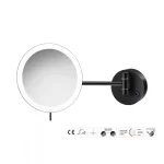Μεγεθυντικός Καθρέπτης Sanco x3 με LED Black mat MRLED-705-M116