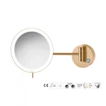 Μεγεθυντικός Καθρέπτης Sanco x3 με LED Warm bronze brushed MRLED-705-PVD-01BR