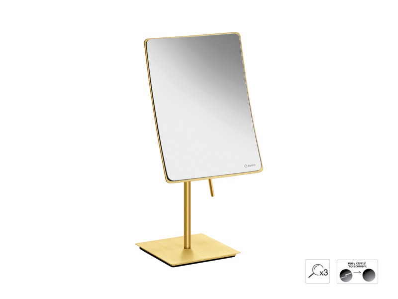 Μεγεθυντικός Καθρέπτης x3 Sanco Golden brass brushed MR-303-PVD-02BR