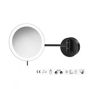 Μεγεθυντικός Καθρέπτης x3 με LED Sanco Black mat MRLED-905-M116