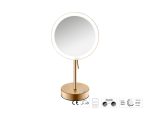 Μεγεθυντικός Καθρέπτης x3 με LED Sanco Warm bronze brushed MRLED-903-PVD-01BR