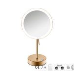 Μεγεθυντικός Καθρέπτης x3 με LED Sanco Warm bronze brushed MRLED-903-PVD-01BR