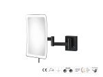 Μεγεθυντικός Καθρέπτης x3 με LED & Διπλό Βραχίονα Sanco Black mat MRLED-301-M116