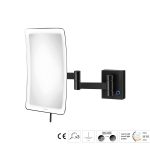 Μεγεθυντικός Καθρέπτης x3 με LED & Διπλό Βραχίονα Sanco Black mat MRLED-301-M116