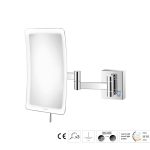 Μεγεθυντικός Καθρέπτης x3 με LED & Διπλό Βραχίονα Sanco Chrome MRLED-301-A03