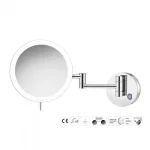 Μεγεθυντικός Καθρέπτης x3 με LED & Διπλό Βραχίονα Sanco Chrome MRLED-701-A03