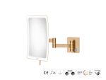 Μεγεθυντικός Καθρέπτης x3 με LED & Διπλό Βραχίονα Sanco Warm bronze brushed MRLED-301-PVD-01BR