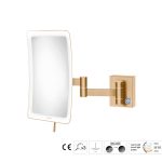 Μεγεθυντικός Καθρέπτης x3 με LED & Διπλό Βραχίονα Sanco Warm bronze brushed MRLED-301-PVD-01BR