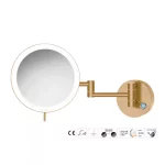 Μεγεθυντικός Καθρέπτης x3 με LED & Διπλό Βραχίονα Sanco Warm bronze brushed MRLED-701-PVD-01BR