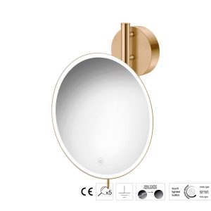 Μεγεθυντικός Καθρέπτης x5 με LED Sanco Warm bronze brushed MRLED-764-PVD-01BR