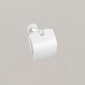 Χαρτοθήκη με Καπάκι Sanco Twist White mat 14317-M101