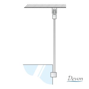 Βραχίονας Οροφής 100cm IWIS για στήριξη Chrome VSA-100