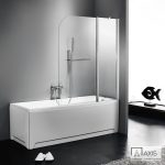 Δίπτυχο Μπανιέρας 120cm με πετσετοκρεμάστρα Axis Clear Chrome XG1200T-100