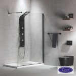 Διαχωριστικό ντουζιέρας Devon IWIS-Walk-in 70×220cm Black Matt IWH70C-400