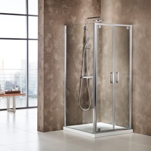 Διπλή Ανοιγόμενη Πόρτα Ντουζιέρας Axis Twin Pivot 80×185 cm Chrome P2X80C-100 2