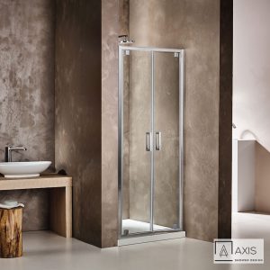 Διπλή Ανοιγόμενη Πόρτα Ντουζιέρας Axis Twin Pivot 80×185 cm Chrome P2X80C-100