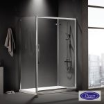 Καμπίνα Ντουζιέρας Devon Flow Slider 1+1 100×195cm Chrome - Image 2