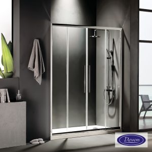 Καμπίνα Ντουζιέρας Devon Flow Slider 2+2 160×195cm Chrome SL2F160C-100
