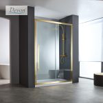 Καμπίνα Ντουζιέρας Devon Noxx Slider 1+1 100×200cm Gold Brushed PVD SLN100C-211