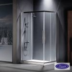 Καμπίνα Ντουζιέρας Flow Corner Entry 80×90×195cm (77-79 × 77-79) Chrome CF80C-100