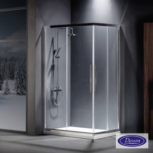 Καμπίνα Ντουζιέρας Flow Corner Entry 80×90×195cm (77-79 × 77-79) Chrome CF80C-100