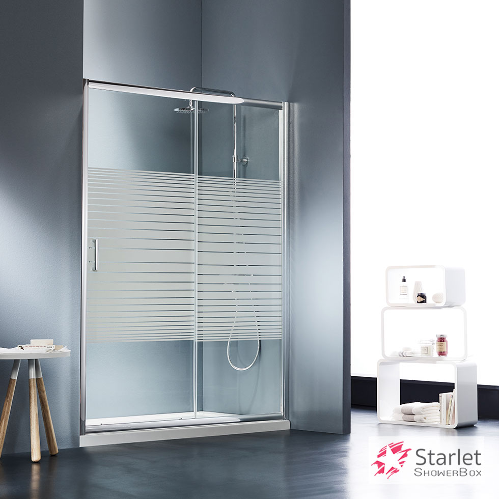 Καμπίνα Ντουζιέρας Starlet Slider 1+1 100×180cm Stripes Chrome SLS100S-100