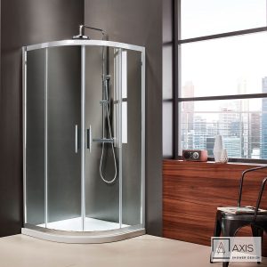 Καμπίνα Ντουζιέρας Ημικυκλική Axis Quadrant 80×80 cm (77-79 × 77-79) Chrome QX90C-100