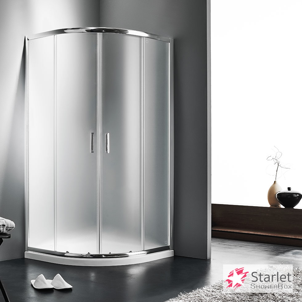 Καμπίνα Ντουζιέρας Ημικυκλική Starlet Quadrant 80 (77-79cm) Fabric Chrome QS80F-100