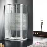 Καμπίνα Ντουζιέρας Ημικυκλική Starlet Quadrant 80 (77-79cm) Stripes Chrome QS80S-100