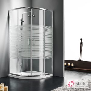 Καμπίνα Ντουζιέρας Ημικυκλική Starlet Quadrant 80 (77-79cm) Stripes Chrome QS80S-100
