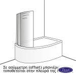 Κυρτό Δίπτυχο Μπανιέρας 120cm Devon Primus Plus Chrome - Image 4