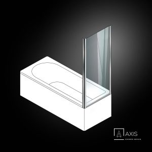 Σταθερό Πλαϊνό Κρύσταλλο Ντουζιέρας Axis Bath Side Panel 70×140 cm Chrome SPBX70T-100