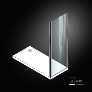 Σταθερό Πλαϊνό Κρύσταλλο Ντουζιέρας Axis Side Panel 70×185 cm Chrome SPX70C-100