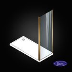 Σταθερό Πλαϊνό Κρύσταλλο Ντουζιέρας Devon Noxx Side Panel 80×200 cm Bronze Brushed PVD SPN80C-221
