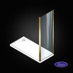 Σταθερό Πλαϊνό Κρύσταλλο Ντουζιέρας Devon Noxx Side Panel 80×200 cm Gold Brushed PVD SPN80C-211