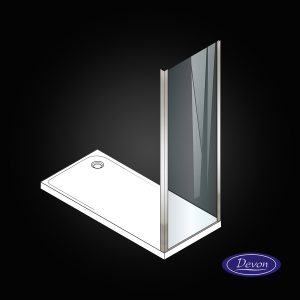 Σταθερό Πλαϊνό Κρύσταλλο Ντουζιέρας Devon Noxx Side Panel 80×200 cm Inox Brushed 455-SPN80C-111