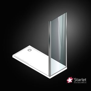 Σταθερό Πλαϊνό Κρύσταλλο Ντουζιέρας Starlet Side Panel 70×180 cm Clear Chrome SPS70T-100