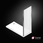 Σταθερό Πλαϊνό Κρύσταλλο Ντουζιέρας Starlet Side Panel 70×180 cm Fabric Chrome SPS70F-100