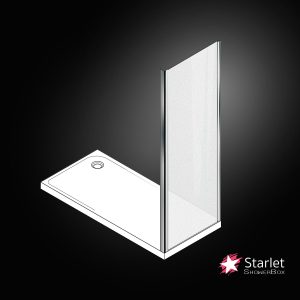Σταθερό Πλαϊνό Κρύσταλλο Ντουζιέρας Starlet Side Panel 70×180 cm Fabric Chrome SPS70F-100