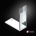 Σταθερό Πλαϊνό Κρύσταλλο Ντουζιέρας Starlet Side Panel 70×180 cm Stripes Chrome SPS70S-100