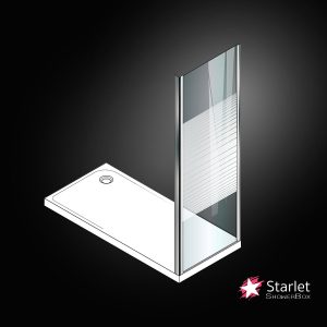 Σταθερό Πλαϊνό Κρύσταλλο Ντουζιέρας Starlet Side Panel 70×180 cm Stripes Chrome SPS70S-100